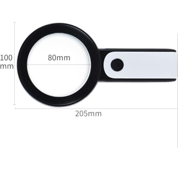 Nikula-30X -12Işıklı Büyüteç Taşınabilir Çıft Katmanlı Optik Cam Okuma Büyüteç 2290-18