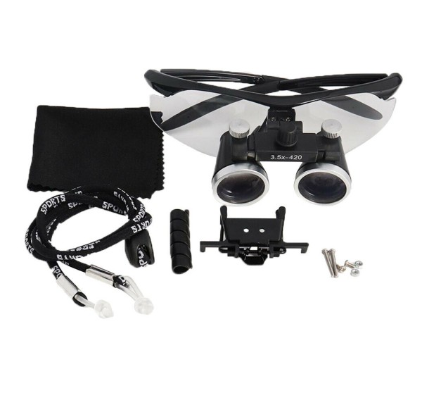 Nikula-3.5x-420mm  Diş Cerrahi Gözlük Lens Büyüteç,taşıma Çantalı