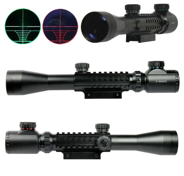 Spike 3-9x40 Zoomlu Keskin Nişancı Tüfek Dürbünü  Kızaklı