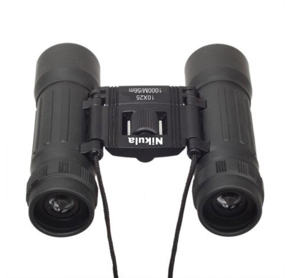 Nikula 10X25 Av Dürbünü -56M/1000M - Kauçuk Kaplama Siyah