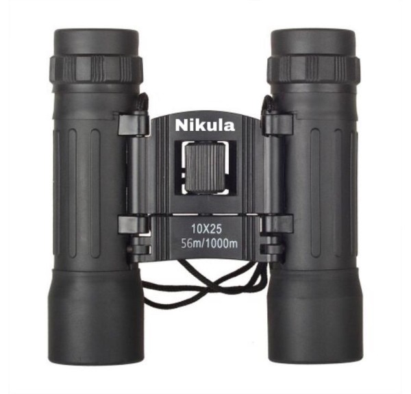 Nikula 10X25 Av Dürbünü -56M/1000M - Kauçuk Kaplama Siyah