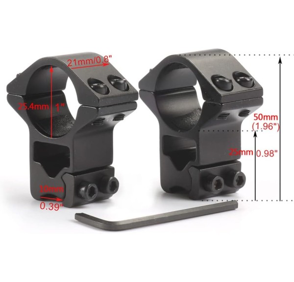 Nikula-25.4mm dürbün için 11mm YÜKSEK Havalı Tüfek / Av tüfeği Ayağı