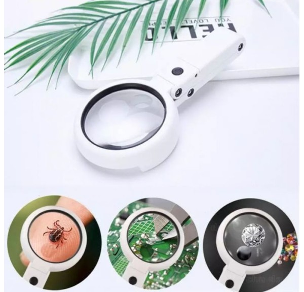 USB şarj edilebilir katlanabilir 3.5-10x büyüteç 8 LEDli masa ve eliçin  taşınabilir büyüteç FS90RC