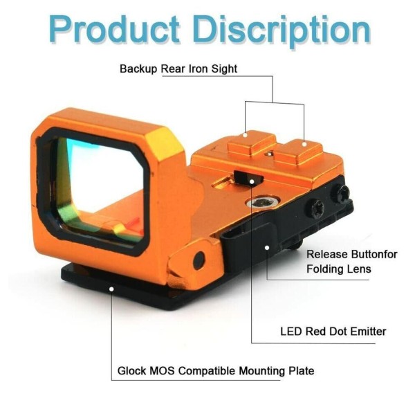 Vism Flipdot Reflex M2 Red Dot Sight - Katlanabilir 22mm Reflex Nişangâh