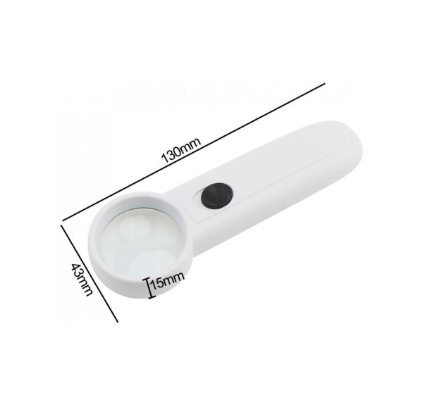 15X Çok Fonksiyonlu 2 Led Işıklı Taşınabilir El Büyüteç