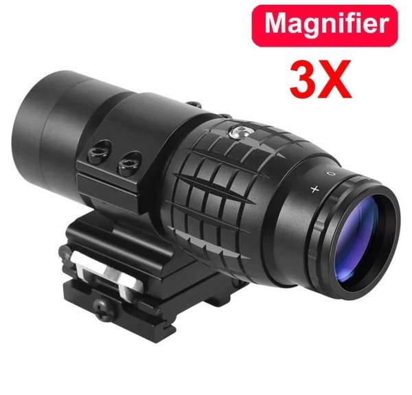Nikula Magnifier 3x Yakınlaştırmalı Dürbün - 22mm Ray Uyumlu, Katlanır Yaylı Ayaklı