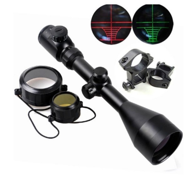 3-9x56eg Yüksek Kaliteli çıft ışık Kırmızı,yeşil Kaynaklı Avcılık Süfer Tüfek Dürbün(b)