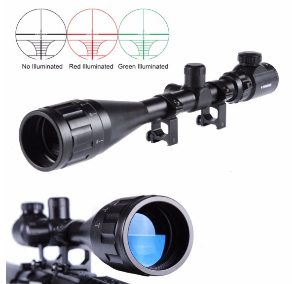 Tr-nikula 4-16x50 Aoeg Zoomlu Tüfek Dürbünü çift Işıklı Kırmızı,yeşil Kaynaklı Avcılık Dürbün