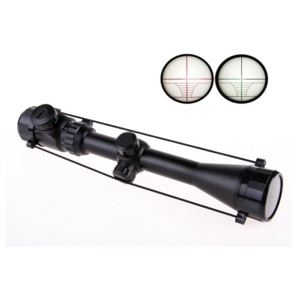 3-9x40 Nikula Zoomlu Çıft Işıklı Av Tüfeği Dürbünü Silah Montaj Kelepçeli