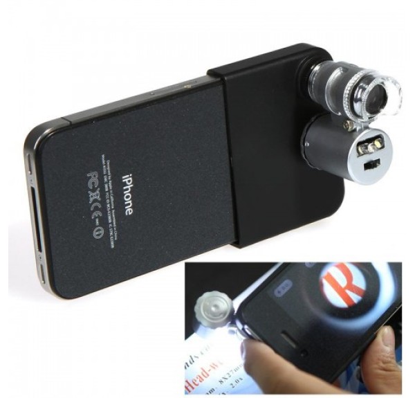 Nikula-Iphone5 Için Uyumlu Kapaklı Lens Mikroskop Taşınabilir Mini Cep Boyutu Led Mikroskop No.9882-ip5ii