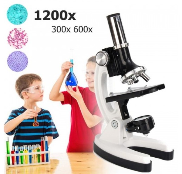 Nikula-Mikroskop Taşınabilir Set 28 Parça Eğitim Mikroskop Kiti 300x 600x Ve 1200x çocuklara