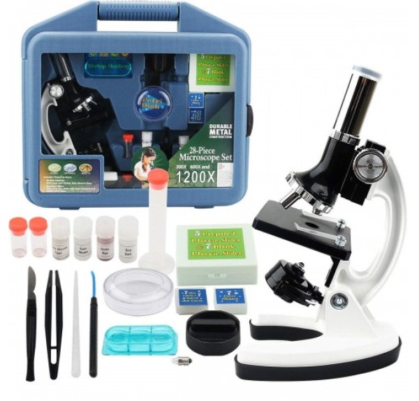 Nikula-Mikroskop Taşınabilir Set 28 Parça Eğitim Mikroskop Kiti 300x 600x Ve 1200x çocuklara