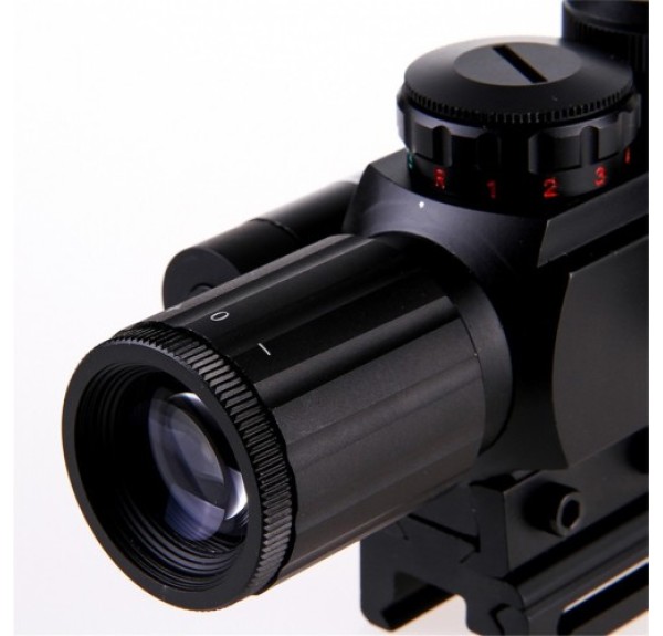 Nikula 4x30 Tüfek Dürbünü çift Işıklı Lazerli M7