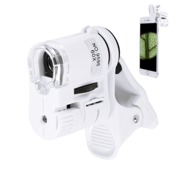 Nikula- 60X Mini Cep Telefonu Için Mandallı Mikroskop Uv Ledli Büyüteç Model AL2431