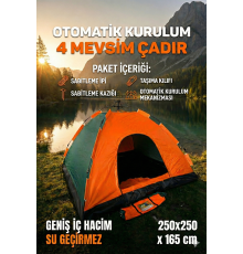 Otomatik Kurulumlu Kamp Çadırı 8 Kişilik (250x250x165) cm