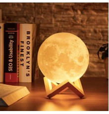 3D LED Ay Gece Lambası Aydınlatma Sarj Edilebilir Lamba 15 cm