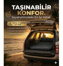 Araç İçi Şişme Yatak Araba Ve Kamp Yatağı Çanta Elektrikli Pompa Tamir Kiti Ve Yastıklı Yatak Seti