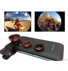Balık Gözü Lens Fish Eye 3 Wide Geniş Açılı Makro Telefon Lensi