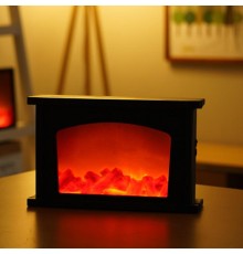 Şömine Dekoratif Yatak Odası Ve Salon Için Sauna Şömine Ledli Gece Lambası Alev Dekor