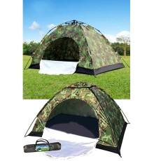 4 Kişilik Kamuflaj Desenli Kolay Kurulumlu Kamp Çadırı