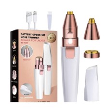 Mini Şık Tasarım Iki Başlı Led Işıklı Şarjlı Ruj Epilatör Kaş Düzeltici Kadın Epilasyon Tıraş Aleti