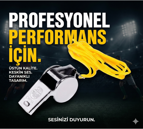 Metal Ipli Hakem ve Deprem Düdüğü (24'lü)