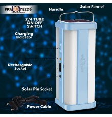 4 Taraflı Güneş Enerjili Şarj Edilebilir Lamba