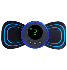 8 Modlu Mini Şarjlı Kelebek LCD Ekran Ems Boyun Omuz Kol Sırt Elektrikli Masaj Bantı Kas Stimülatörü