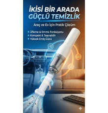Şarjlı Mini Araç İçi Süpürge