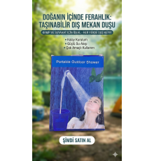 Taşınabilir Şarjlı Seyyar Duş Seti ( Pompa - Hortum - Duş Başlığı )