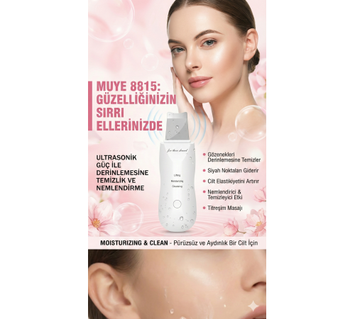 Ultrasonik Spatula Yüz Akne Giderici Siyah Nokta Temizleme Cihazı