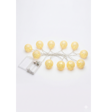 2 Metre 10’lu Top LED Işık - Pilli Gün Işığı Dekoratif Aydınlatma