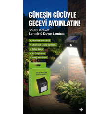 20 Ledli Hareket Sensörlü Dış Mekan Solar Lamba