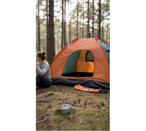 Otomatik Kurulumlu Kamp Çadırı 3 Kişilik (200x150x110)