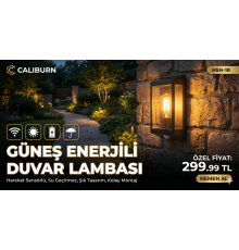 Güneş Enerjili Bahçe Aydınlatması Aplik Dekor Solar Ve Sensörlü Bahçe Balkon ve Garaj Lambası