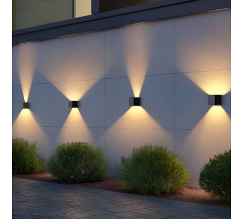 2 Adet Modern Solar Çift Taraflı Aplik Güneş Enerjili Aydınlatma Dekorasyon Duvar Lamba