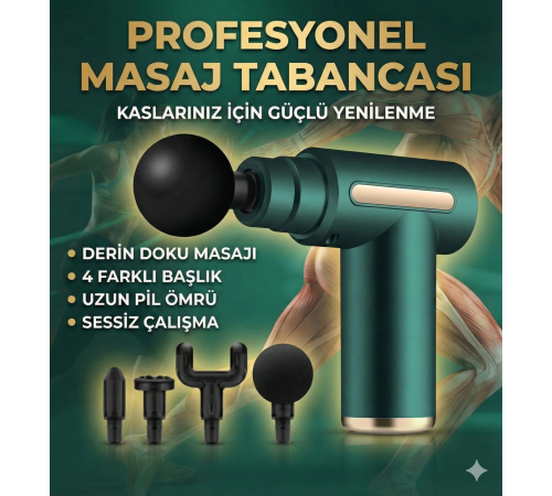 4 Başlıklı 6 Kademeli Titreşimli Şarjlı Mini Masaj Aleti