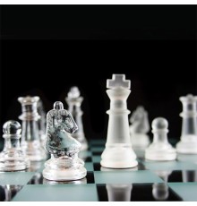 Glass Chess Cam Satranç Takımı (35 cm x 35 cm)