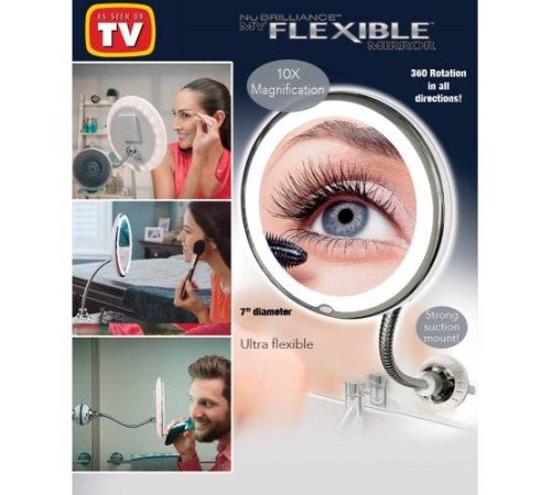 Mobee Flexible 10X Zoomlu Esnek Işıklı Makyaj Aynası