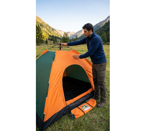 Otomatik Kurulumlu Kamp Çadırı 4-5 Kişilik (200x200x145)